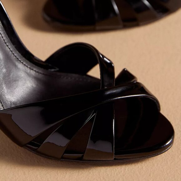 NIB Schutz Keefa Block Sandal, Black Patent, Size 11 - Picture 3 of 9